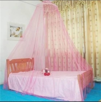 Picture of Hanging Mosquito Tent, Princess Bed Mesh Tent Fine Density, No Opening Suitable for Suspension Lift (Pink) Pink 