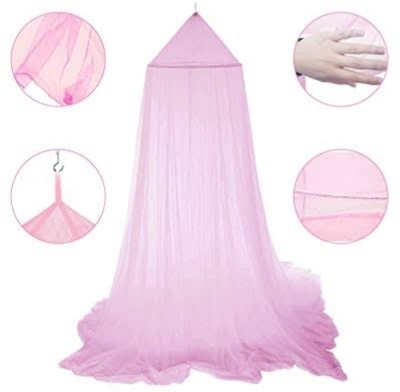 Picture of Hanging Mosquito Tent, Princess Bed Mesh Tent Fine Density, No Opening Suitable for Suspension Lift (Pink) Pink 