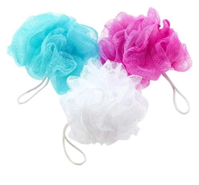 Picture of 2 Pcs bath Puff Loofah Flower Bath Shower Wash Sponge Sponges,Soft Bath Puffs for Body Wash,Bathing Loofahs Random Colors Multicolor 