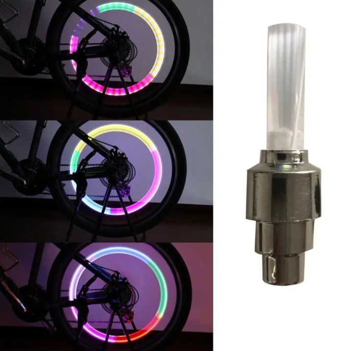 Picture of 1 pcs Bike Bicycle Wheel Valve Stem Cap Tire LED Light, Motion Activated Flickering Lights Universal

multicolor Multicolor 