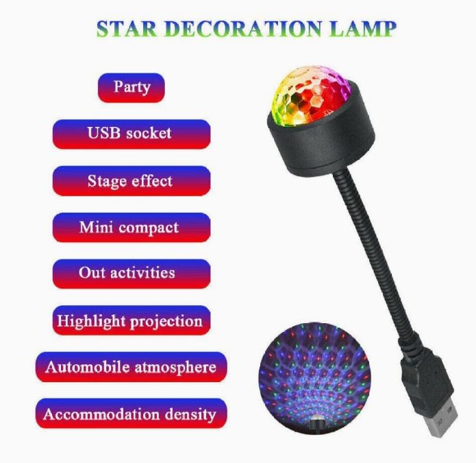 Picture of LED Starry Sky Party Lamp usb Projec Lights USB Night Roof Mini Light Galaxy Car Stars Lamp Decor Multicolor 