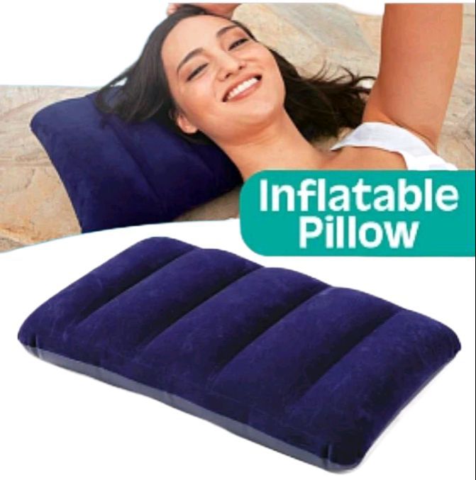 Picture of Pocket Air Pillow  Ultralight Inflatable Cushion for Camping Collapsible Compact Comfortable - Can be used as an accessory for camping, swimming pool beach inflatable pillow Blue 