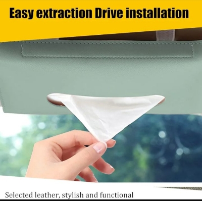 Picture of Car Sun Visor Decoration Napkin Box Storage Case Multicolor 