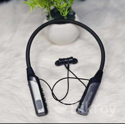 Picture of Recrsi Heavy Bass Neckband [-200 ঘন্টা চার্জিং ব্যাকআপ] RE-NY060 Wireless Bluetooth Neckband Digital Display Long Battery fast charging support By Exotic