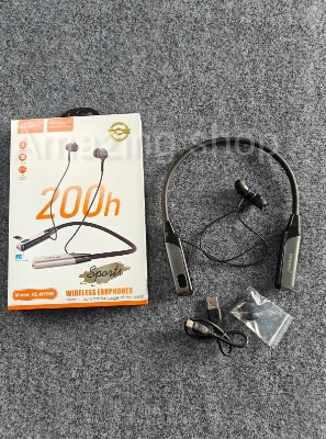 Picture of Recrsi Heavy Bass Neckband [-200 ঘন্টা চার্জিং ব্যাকআপ] RE-NY060 Wireless Bluetooth Neckband Digital Display Long Battery fast charging support By Exotic