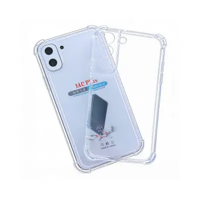 Picture of clear transparent back cover for samsung galaxy s22 plus