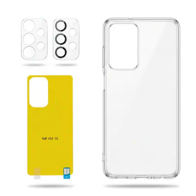 Picture of for samsung galaxy a73 5g (3-in-1) combo pack ( back cover +back poly+camera lens protector )