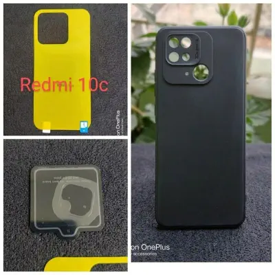 Picture of for  xiaomi redmi 10c (3-in-1) combo pack back cover+camera lens protector+back poly