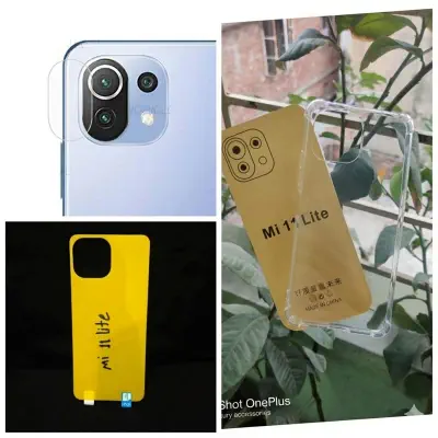 Picture of for xiaomi mi 11 lite / mi 11lite ne 5g (3-IN-1) combo  pack (back poly+camera lens protector+back cover)