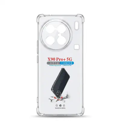 Picture of Vivo X90 Pro Plus 5G/Vivo X90 Pro+ Premium Silicone Case Crystal Clear Soft TPU Ultra-Thin Transparent Flexible Protective Mobile Phone Back Cover