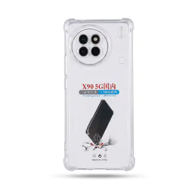 Picture of Vivo X90 5G Premium Silicone Case Crystal Clear Soft TPU Ultra-Thin Transparent Flexible Protective Mobile Phone Back Cover