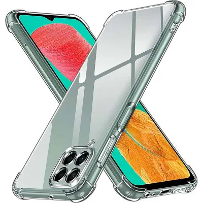 Picture of Samsung Galaxy A22 4G Soft Silicone Back Cover TPU Transparent Case With Camera Protection