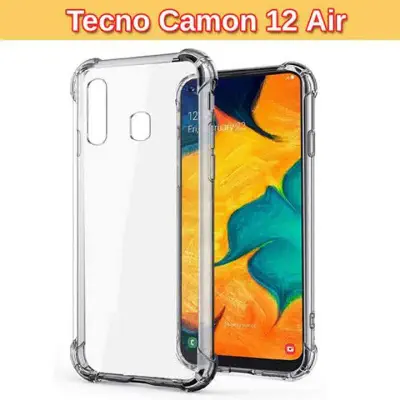 Picture of Tecno Camon 12 Air Anti-Shock Air Cushions Drop Resistance Transparent TPU Case Silicone Back Cover