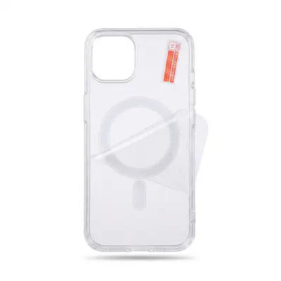 Picture of For iPhone 14 PRO MAX Magsafe Magnetic Wireless Charging Case Clear Shockproof Soft Silicone Protect Back Cover