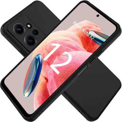 Picture of for Redmi Note 12 4G Back Cover Solid Color Multicolor Liquid Silicone Square Phone Case Camera Protection Cases