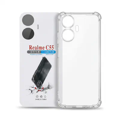 Picture of for realme c55 soft clear transparent back cover