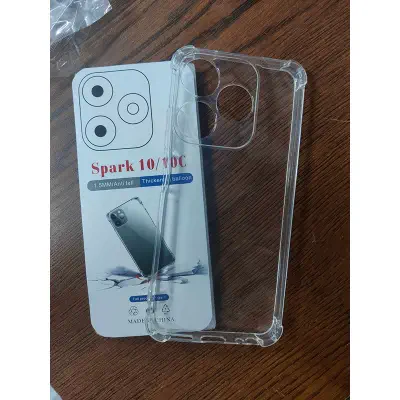 Picture of FOR TECNO SPARK 10 / SPARK 10C  Break proof/ Shock proof Transparent clear TPU back case