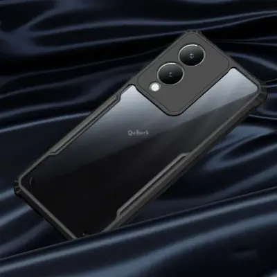 Picture of for Vivo Y17s Clear Case Shockproof Transparent Hard Phone Back Cover