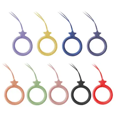 Picture of New Silicone Circle Finger Ring Buckle Lanyard Simple Short Case Mobile Phone mobile Siliconering