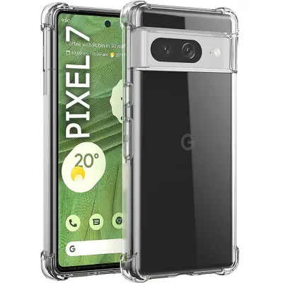 Picture of Google Pixel 7 Airbag Silicone Case Crystal Clear Soft TPU - Transparent