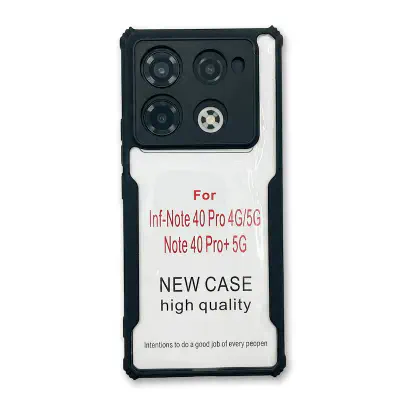 Picture of for Infinix Note 40 Pro 4G/5G Infinix Note 40 Pro Plus 5G Clear Case Shockproof Transparent Hard Phone Back Cover