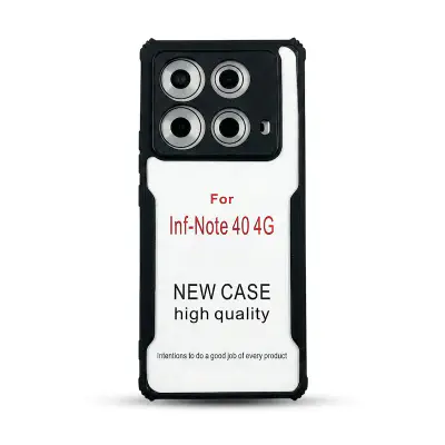 Picture of for Infinix Note 40 4G Clear Case Shockproof Transparent Hard Phone Back Cover