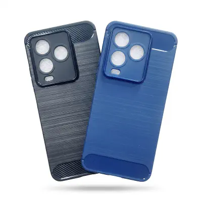 Picture of Walton NEXG N25 Back Cover Premium Silicone Soft Case With Carbon Fiber Texture Design Official NEXGN25 Back Case Walton N25 Cover