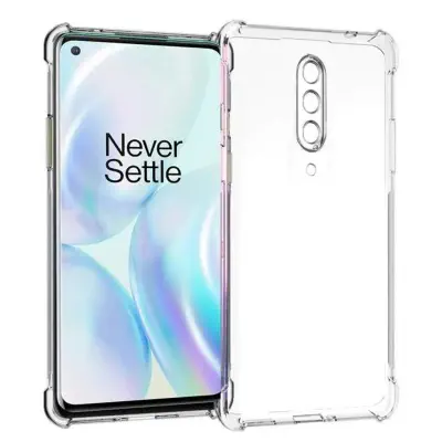 Picture of OnePlus 8 Camera Protection Premium Silicone Case Crystal Clear Soft TPU Ultra-Thin Transparent Flexible Protective Mobile Phone Back Cover