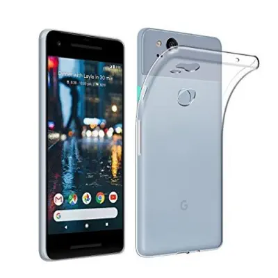 Picture of Google Pixel 2 Premium Silicone Case Crystal Clear Soft TPU Ultra-Thin Transparent Flexible Protective Mobile Phone Back Cover