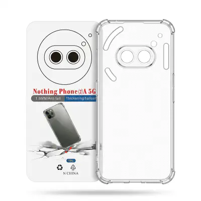 Picture of Nothing Phone 2A Shockproof Airbags Transparent Soft Clear Case Cover Nothing Phone 2A Back Cover Transparent Soft Silicone Back Case