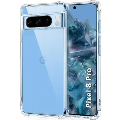Picture of Google pixel 8 / pixel 8 pro Transparent Soft Flexible Clear TPU Back Case Cover