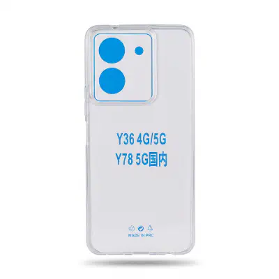 Picture of For Vivo y36 4G/5G Vivo Y27S Transparent Case Flexible Clear Transparent Soft TPU Back Mobile Cover Case