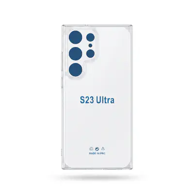Picture of For Samsung Galaxy S23 Ultra 5G Transparent Case Flexible Clear Transparent Soft TPU Back Mobile Cover Case