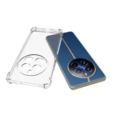 Picture of For Realme 12 Pro Plus 5G/Realme 12 Pro 5G Silicone Airbag cover Shockproof Transparent Protective Clear Back Cover TPU Case