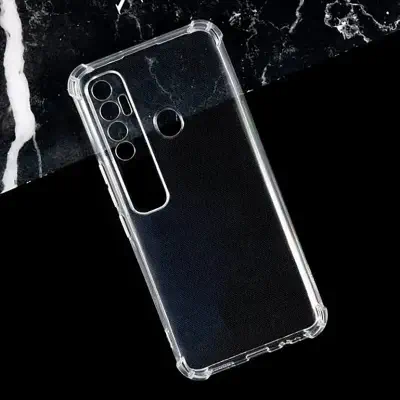 Picture of For Tecno Spark 7 Pro Soft Silicon Transparent Bumper Case Back Cover