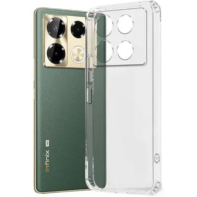 Picture of For Infinix Note 40 Note 40 pro note 40 pro plus Clear Cover Soft Thin Anti-Scratches Crystal Case(Transparent)