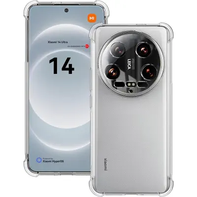 Picture of for Xiaomi Mi 14 Ultra 5G Back Cover Case | Raised Bumps for Camera & Screen Protection | Ultra Clear Soft Silicone Back Case Cover for Xiaomi Mi 14 Ultra 5G (Transparent)