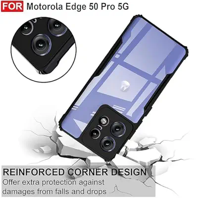 Picture of Phone case Moto Edge 50 Pro Fusion Transparent Clear Air Protector Soft Frame Hard Armor Back cover Moto Edge 50Pro Edge 50Fusion case