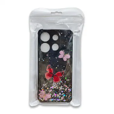 Picture of for tecno spark go 2024 / smart 8 / hot 40i lady butterfly back cover