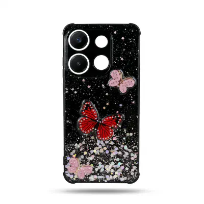 Picture of for tecno spark 10 pro lady butterfly back cover saprk 10 pro back cover