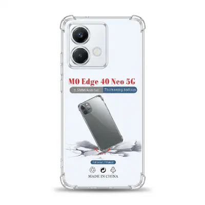 Picture of For Motorola Edge 40 Neo Luxury Crystal Clear Case Soft Silicone Shockproof Transparent Shell TPU Back Cover 5Motorola Edge 40 Neo
