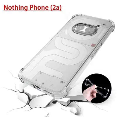 Picture of Nothing Phone 2A Shockproof Airbags Transparent Soft Clear Case Cover Nothing Phone 2A Back Cover Transparent Soft Silicone Back Case