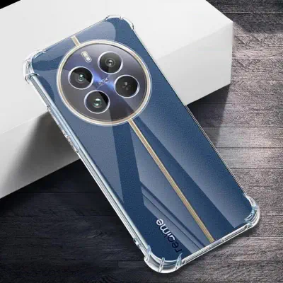 Picture of Silicone Transparent Clear Casing For Realme 12 Pro Plus Real Me 12Pro 12Pro+ 5G 2024 Shell Shockproof TPU Soft Case Simple Fashion Straight Side Airbag Anti Drop Phone Case Cover