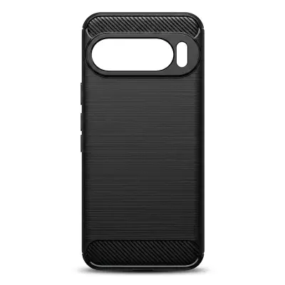 Picture of Compatible with Google Pixel 9 Pro XL, Case Soft TPU Bumper Flexible [Shock Absorption] [Carbon Fiber Texture] Protective Cover for Pixel 9 Pro XL (2024), Black