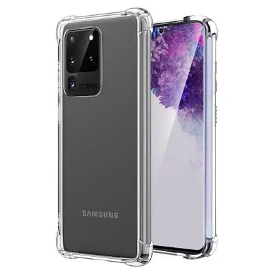 Picture of For Samsung Galaxy S20 Ultra Premium Silicone Case Crystal Clear Soft TPU Ultra-Thin Transparent Flexible Protective Mobile Phone Back Cover