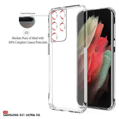 Picture of Samsung galaxy S21 ultra 5g Transparent Soft Flexible Clear TPU Back Case Cover