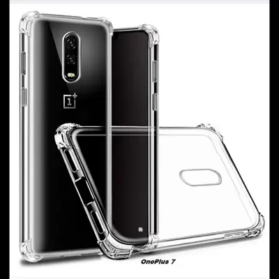 Picture of oneplus 7 Flexible Clear Transparent Soft TPU Back Case Cover With bumper 1+7 back cover