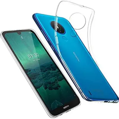 Picture of For Nokia 1.4 back cover shockproof transparent soft TPU silicone phone case with shock absorption corner bumper
