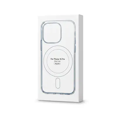 Picture of FOR IPHONE 16 / 16 PRO / 16 PRO MAX MagSafe Compatible Shockproof Transparent Slim Fit Wireless Charging supported Frosted Border Phone Back Case Mobile Cover