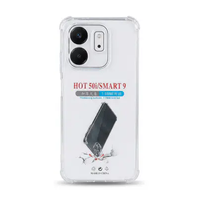Picture of Infinix Hot 50i/Smart 9 Flexible Clear Transparent Soft TPU Back Case Back Cover (Back Case Cover For Smartphone)